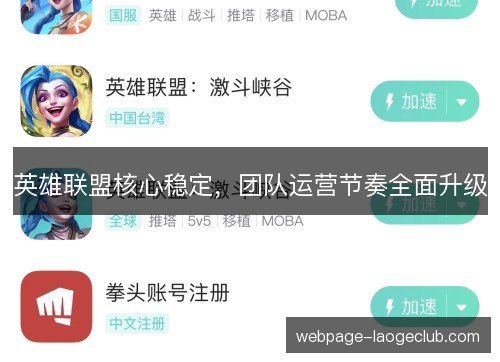 英雄联盟核心稳定,团队运营节奏全面升级 英雄联盟核心稳定,团队运营节奏全面升级